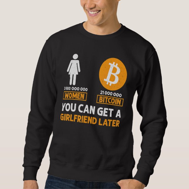 Bitcoin Funny Btc Crypto Sarcastic Trading Sweatshirt (Front)