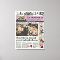 Bitcoin Genesis Block 2009 - First Message on Canv