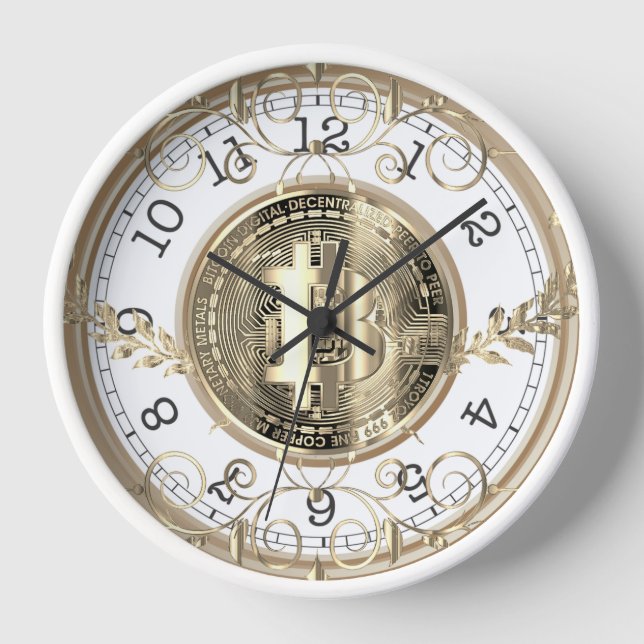 Bitcoin Gold Coin Clock (Front)