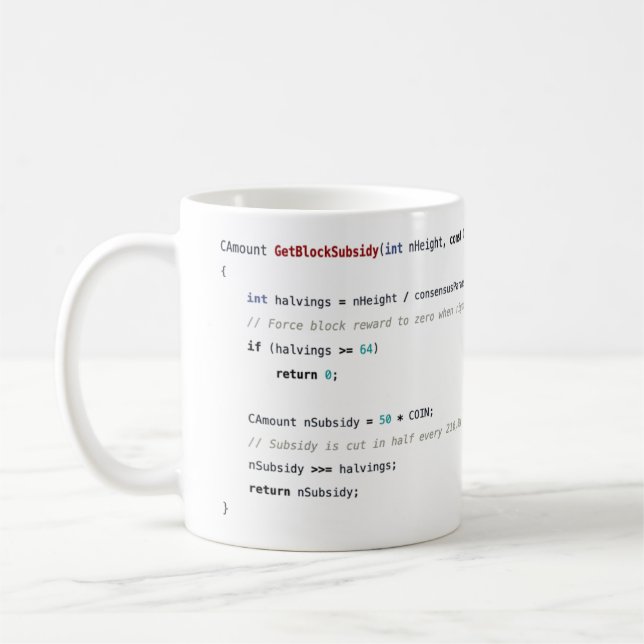 Bitcoin Halte Mug (Gauche)