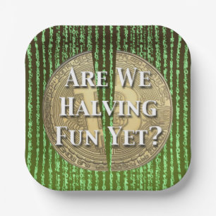 Bitcoin Halving Event Paper Plate