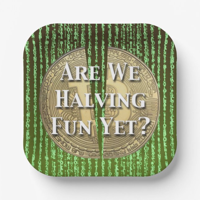 Bitcoin Halving Event Paper Plate (Front)