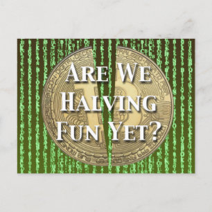 Bitcoin Halving Event Postcard