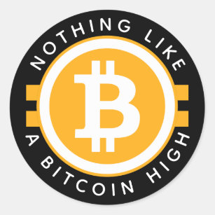 Bitcoin High Classic Round Sticker