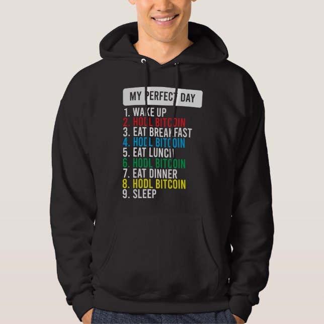 Bitcoin HODL Meme BTC  Idea for a Bitcoiner Hoodie (Front)
