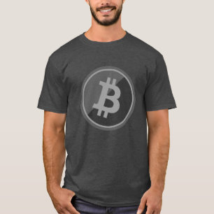 Bitcoin Icon cryptocurrency in Grey Colours T-Shirt