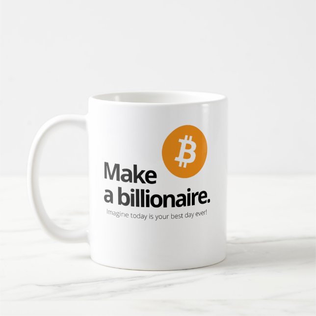 Bitcoin Imagine Coffee Mug (Left)