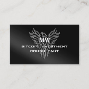 Bitcoin Investment Consultant, eagle logo Business Card