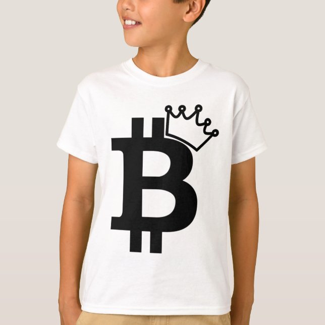 Bitcoin King Black Logo Design T-Shirt (Front)