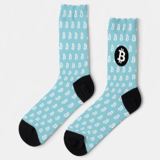 Bitcoin Light Blue Socks