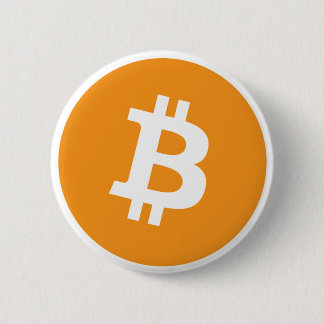 Bitcoin logo 2 inch round button
