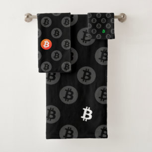 Bitcoin Logo Bath Towel Set