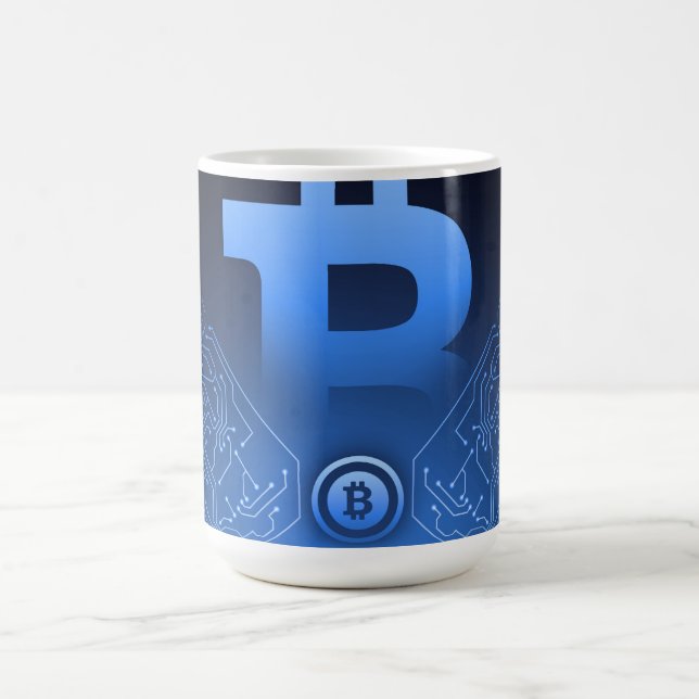 Bitcoin logo coffee mug (Center)