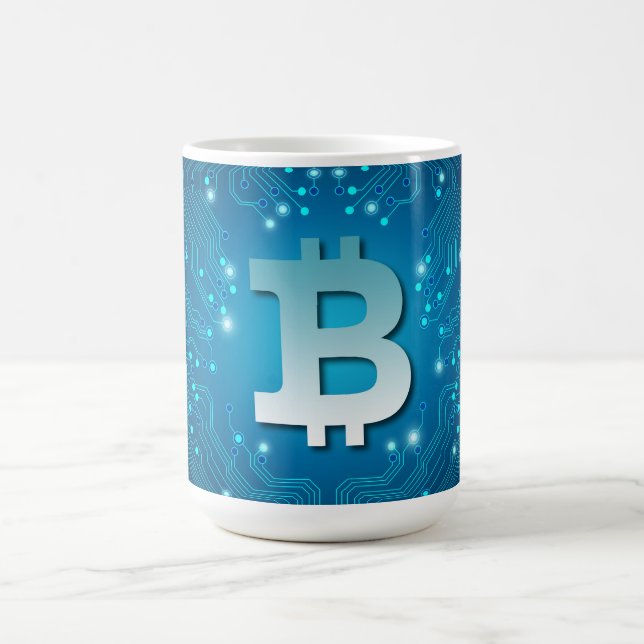 Bitcoin logo coffee mug (Center)