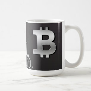 Bitcoin logo coffee mug