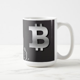 Bitcoin logo coffee mug