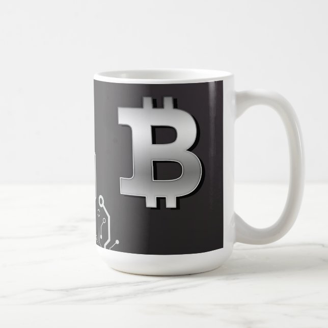 Bitcoin logo coffee mug (Right)