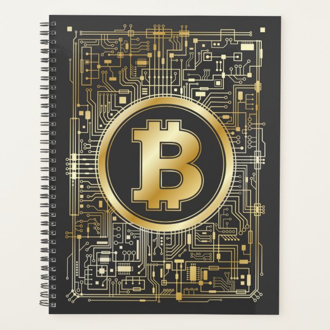 Bitcoin Logo Crypto Circuit Board Cryptomonnaie (Devant)