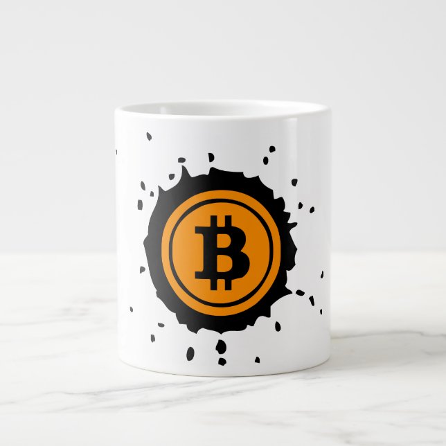 Bitcoin Logo Crypto Currency Large Coffee Mug (Front)