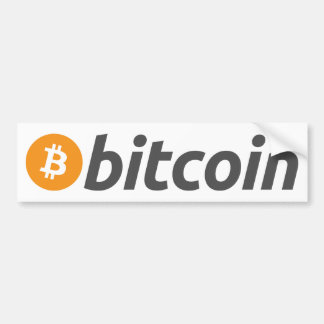 Bitcoin logo font bumper sticker