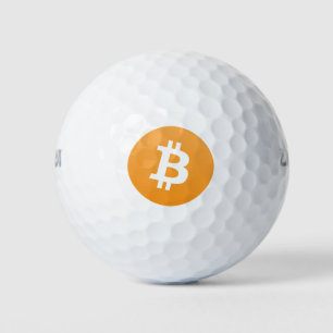 Bitcoin logo golf balls