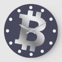 Bitcoin logo graphics business, office wall