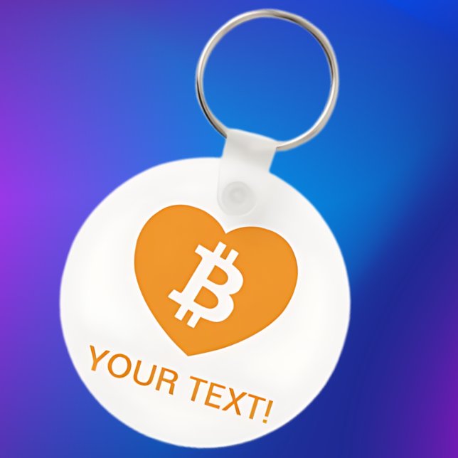 Bitcoin Logo in Heart  Keychain (Creator Uploaded)