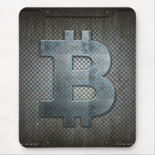 Bitcoin logo mouse pad