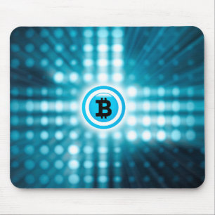 Bitcoin logo mouse pad