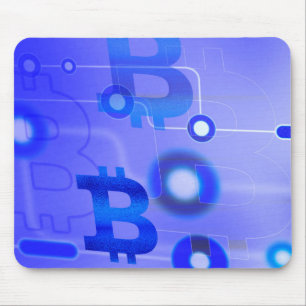 Bitcoin logo mouse pad