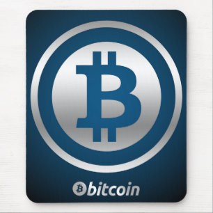 Bitcoin logo mouse pad