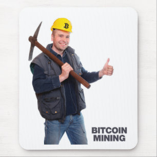 Bitcoin logo mouse pad