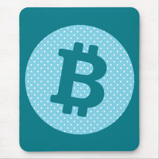 Bitcoin logo mouse pad