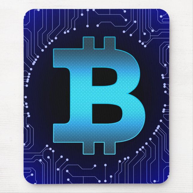 Bitcoin logo mouse pad (Front)