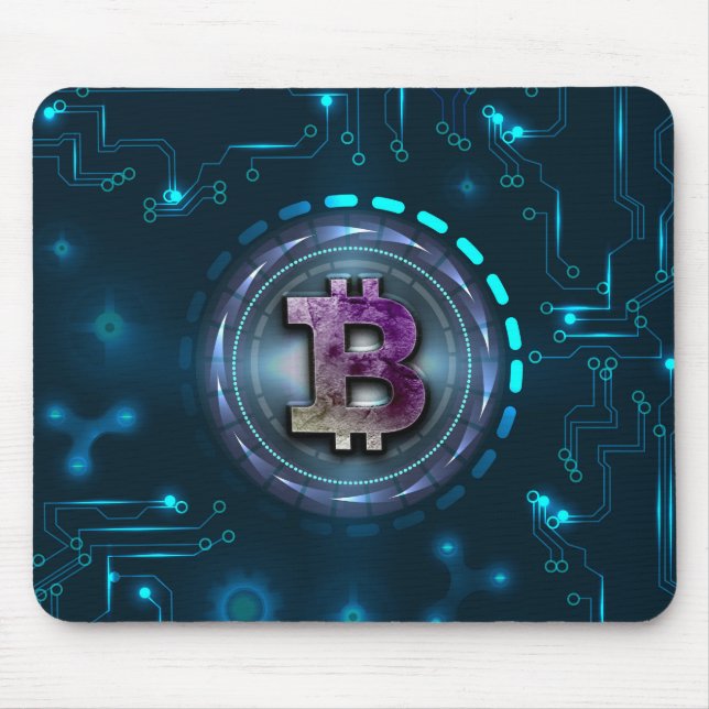 Bitcoin logo mouse pad (Front)
