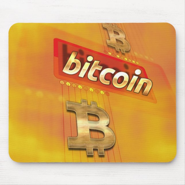 Bitcoin logo mouse pad (Front)