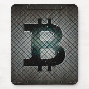 Bitcoin logo mouse pad