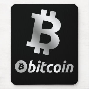 Bitcoin logo mouse pad
