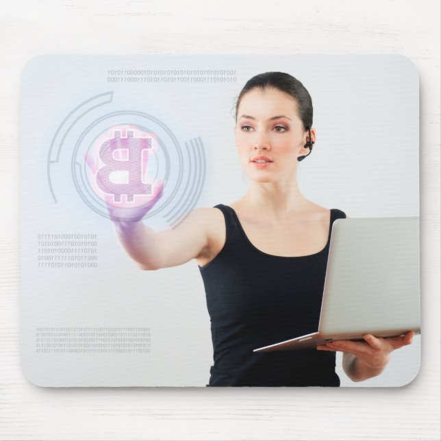 Bitcoin logo mouse pad (Front)