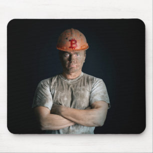 Bitcoin logo mouse pad