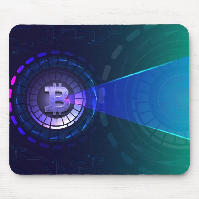 Bitcoin logo mouse pad (Front)