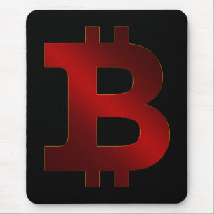 Bitcoin logo mouse pad