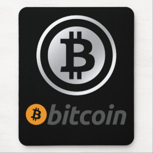 Bitcoin logo mouse pad