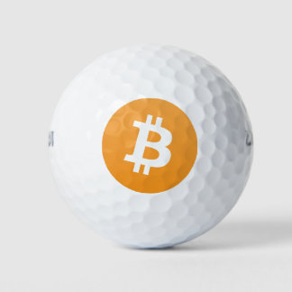 Bitcoin logo on golf ball