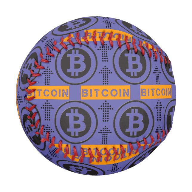 Bitcoin Logo Pattern Baseball (Front Left)
