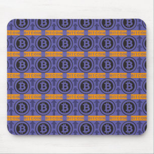 Bitcoin Logo Pattern Mouse Pad