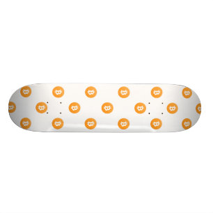 Bitcoin Logo Pattern Skateboard