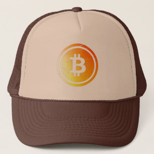 Bitcoin Logo Perfect Grunge Style Trucker Hat