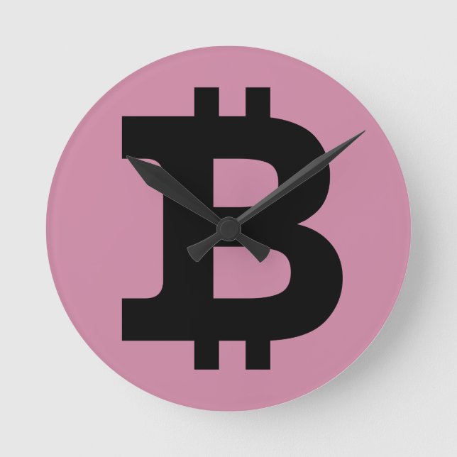 Bitcoin logo round clock (Front)