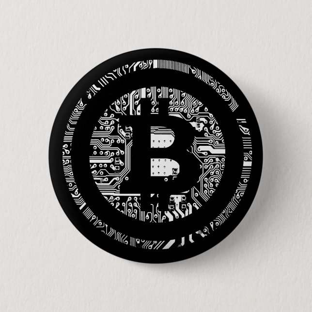 Bitcoin Logo Symbol Cryptocurrency Crypto Button (Front)